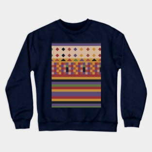 Stripes and squares ethnic pattern Crewneck Sweatshirt